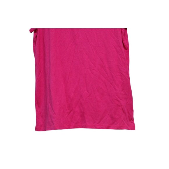 NWT Talbots Blouse Size Medium Fuschia Short Sleeve Preppy Casual Cotton Stretch - Picture 3 of 11